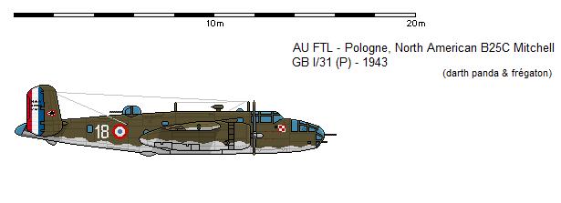 1943 NAA B25 Mitchell FTL
